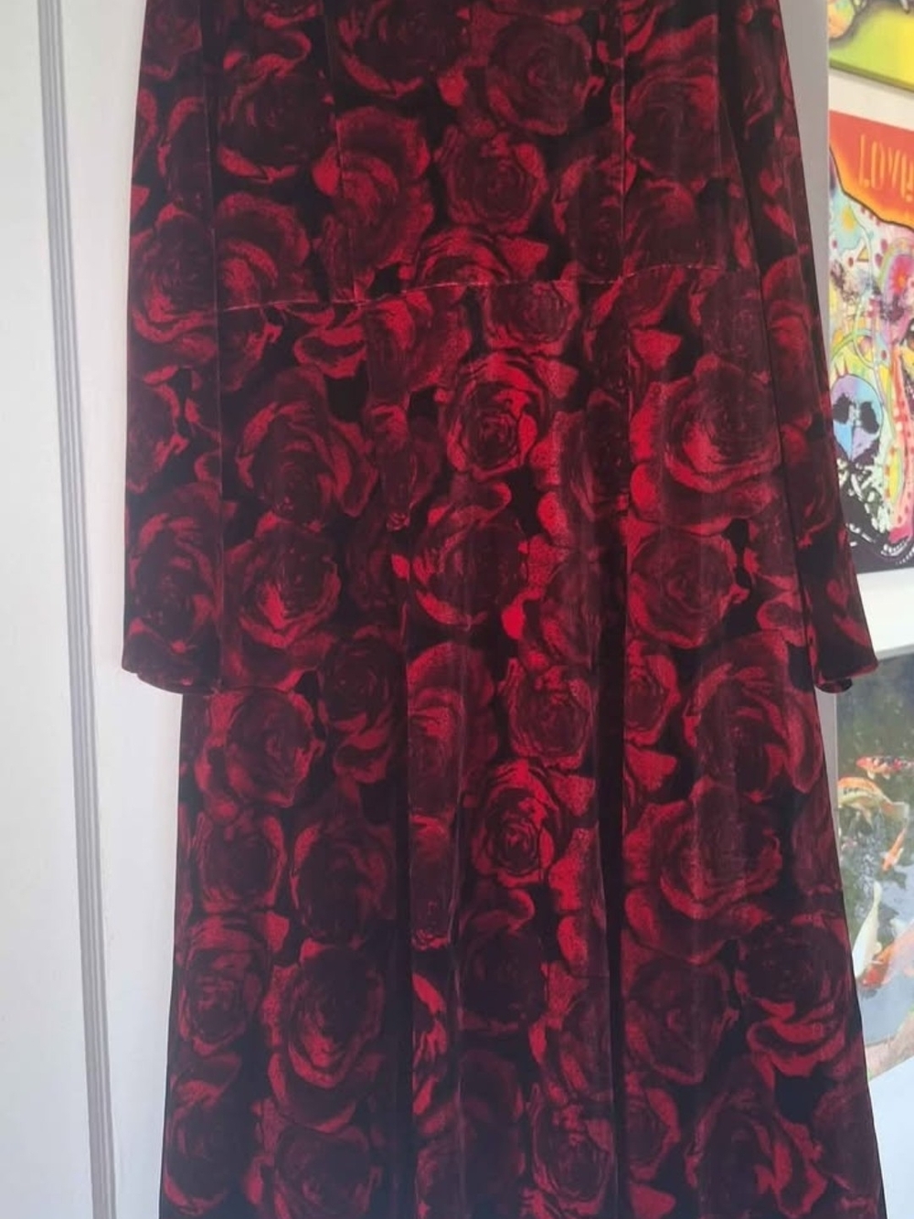 Betsey Johnson For Torrid Velvet Red Rose Coat, Very Rare, Size 3 (24/26-28W) - Picture 3 of 10